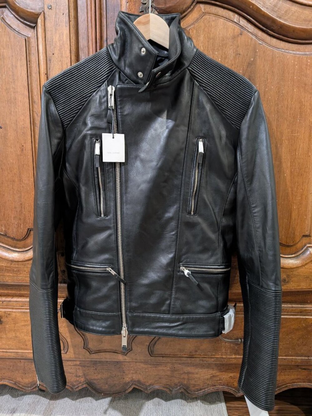 Blouson cuir Biker Zara x Ludovic de Saint Sernin – Neuf - Taille S ou 38